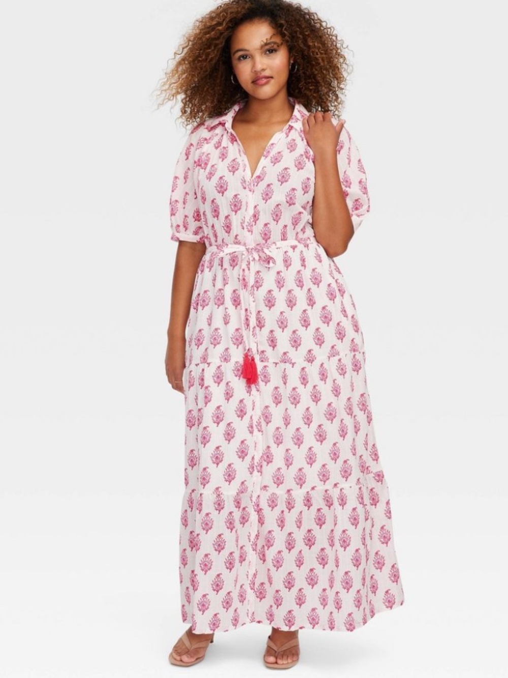 Roller Rabbit Womens Bouquet Floral Cotton Gauze Maxi Dress Size M NWT